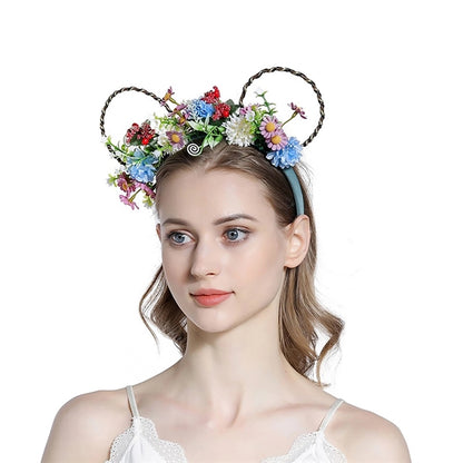 Micky-mouse Ears Flower Hair Hoop