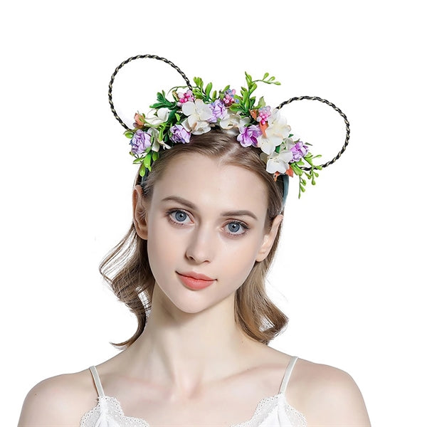 Micky-mouse Ears Flower Hair Hoop