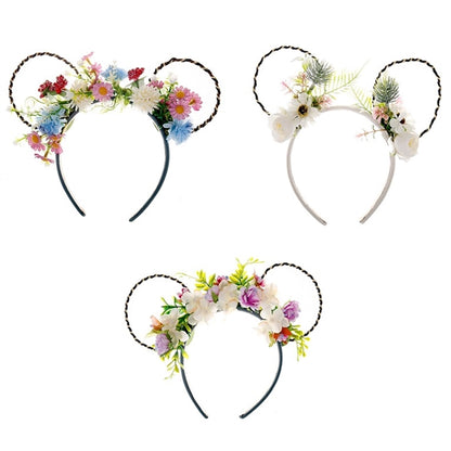 Micky-mouse Ears Flower Hair Hoop