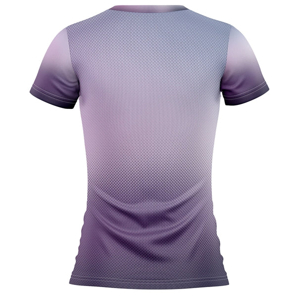 Women's 150 GSM Jacquard Mesh Short Sleeve V-Neck T-Shirt