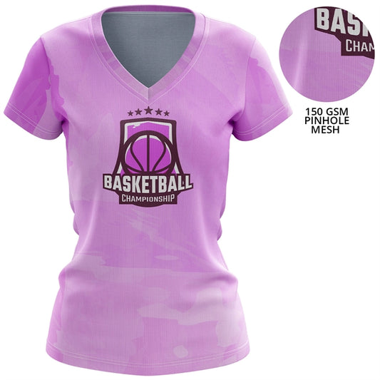Women 150 GSM Pinhole Mesh Sublimation Short Sleeve T-Shirt