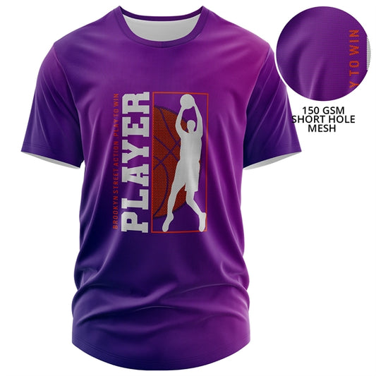 Unisex 150 GSM Short Hole Mesh Performance T-Shirt