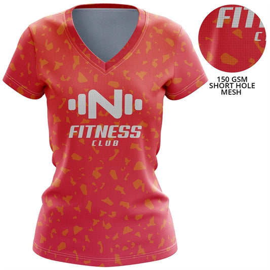 Women 150 GSM Short Hole Mesh Performance Sublimation TShirt