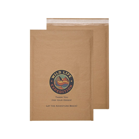 Natural Kraft Padded Mailer - DIGITAL SPLASH