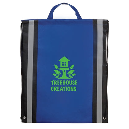 Non-woven Backpack With Reflective Safety Stripes - Screen