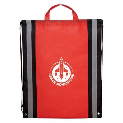 Non-woven Backpack With Reflective Safety Stripes - Screen