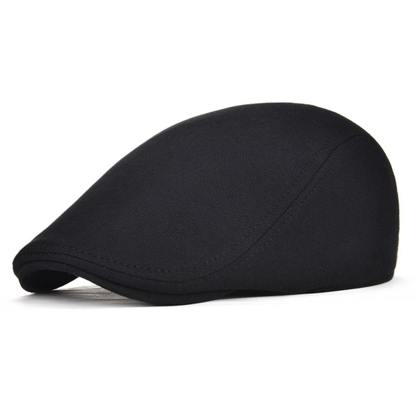 Men Cotton Newsboy Cap Soft Fit Cabbie Hat