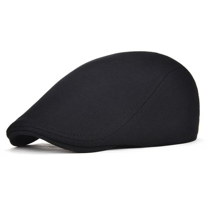 Men Cotton Newsboy Cap Soft Fit Cabbie Hat