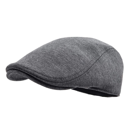 Men Cotton Newsboy Cap Soft Fit Cabbie Hat