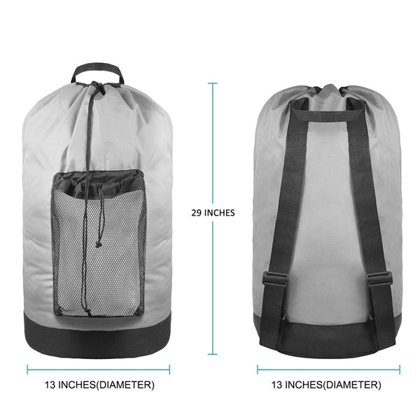 Laundry Backpack With Shoulder Straps And Mesh Pocket