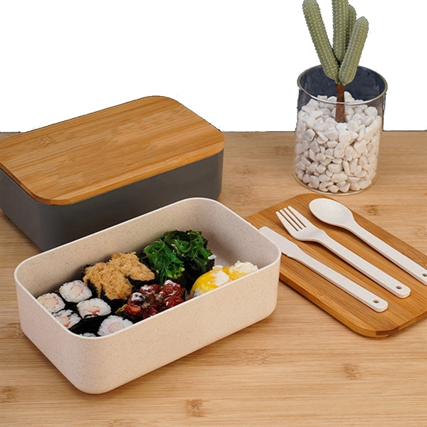 Bento Lunch Box With Bamboo Cover