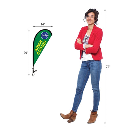 Mini Teardrop Banner with Clip