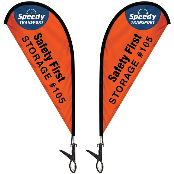 Double Sided Mini Teardrop Banner with Clip