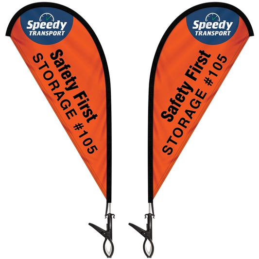 Double Sided Mini Teardrop Banner with Clip