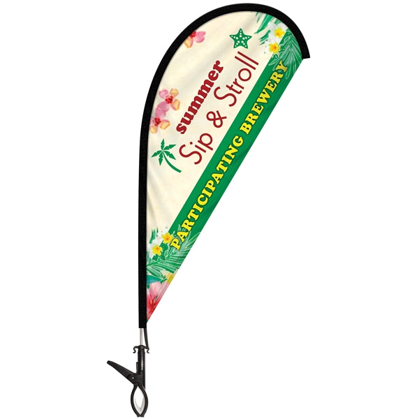 Double Sided Mini Teardrop Banner with Clip