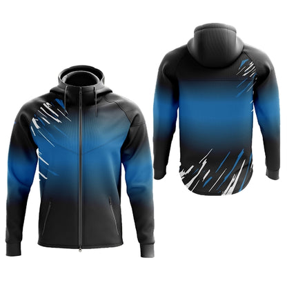 Unisex 280 GSM Spandex Interlock Fleece Zipper Hoodie