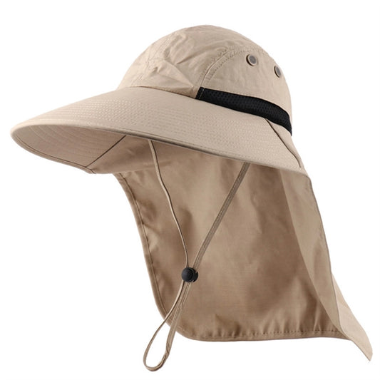 Wide Brim Sun Hat With Neck Flap