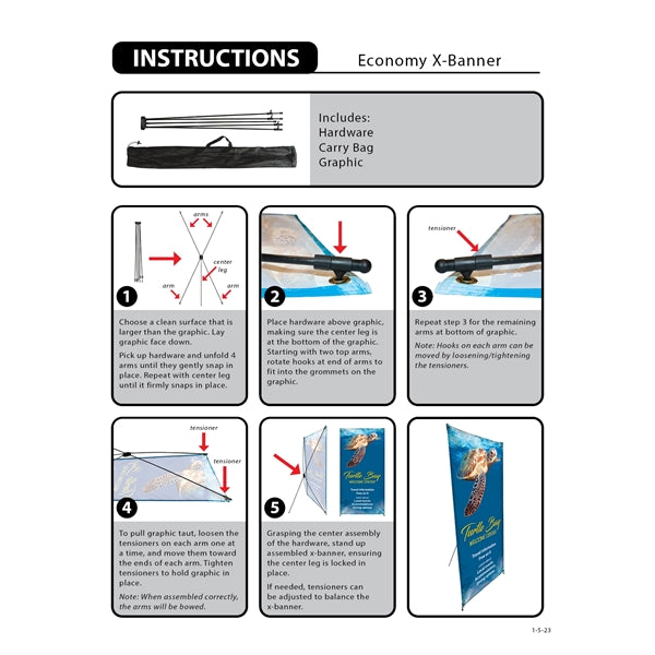 60" x 31" Economy X-Banner Kit
