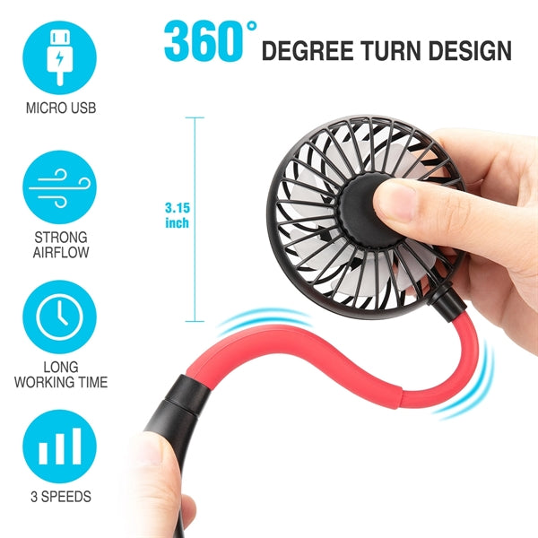 Neck Fan With Led Light
