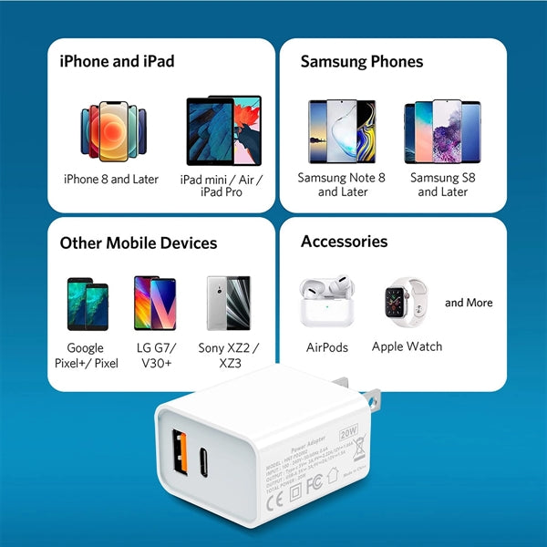 Usb C Wall Charger Block 20W