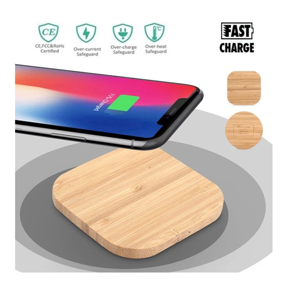 15W Bamboo Wood Wooded Fast Wireless Charger