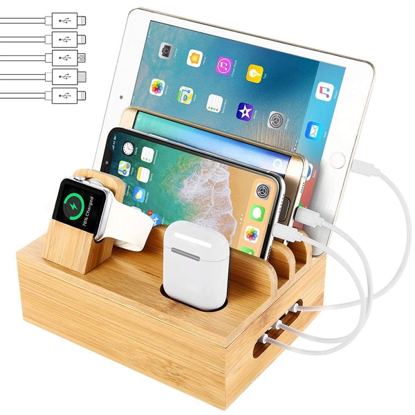 Bamboo Charging Station Dock
