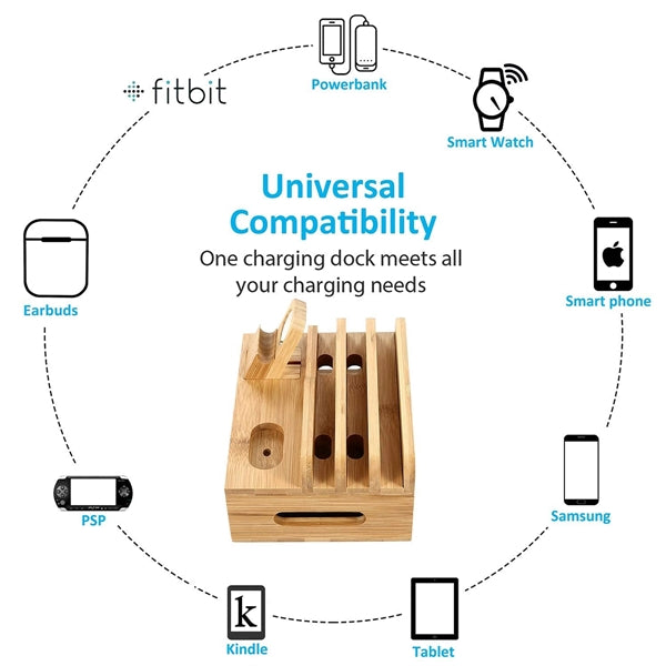 Bamboo Charging Station Dock