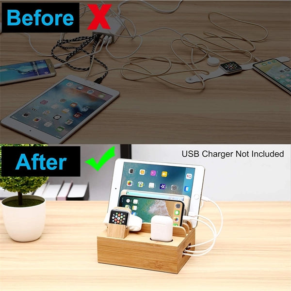Bamboo Charging Station Dock