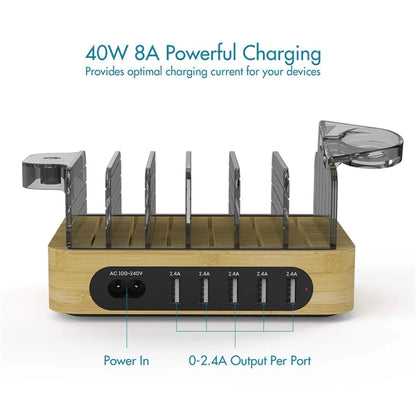 Bamboo Charging Station For Multiple Devices