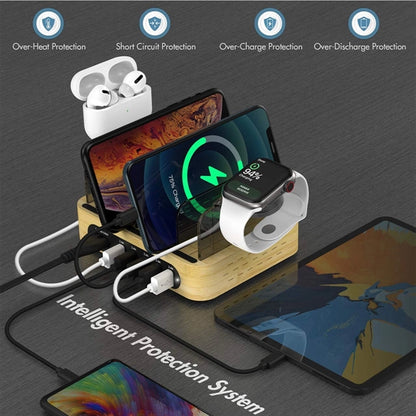 Bamboo Charging Station For Multiple Devices
