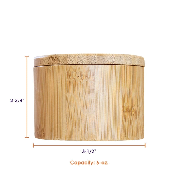 Bamboo Storage Box With Magnetic Swivel Lid