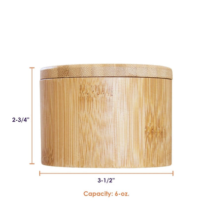 Bamboo Storage Box With Magnetic Swivel Lid
