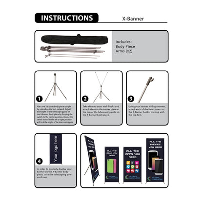 60" X 31" X-Banner Kit