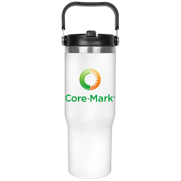 30oz. Stainless Steel Insulated Mug with Handle and Built-In