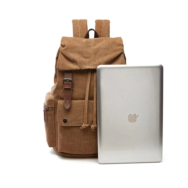 Vintage Travel Canvas Leather Backpack