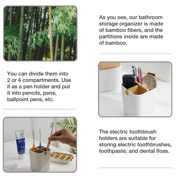 Bamboo Toothbrush Holder