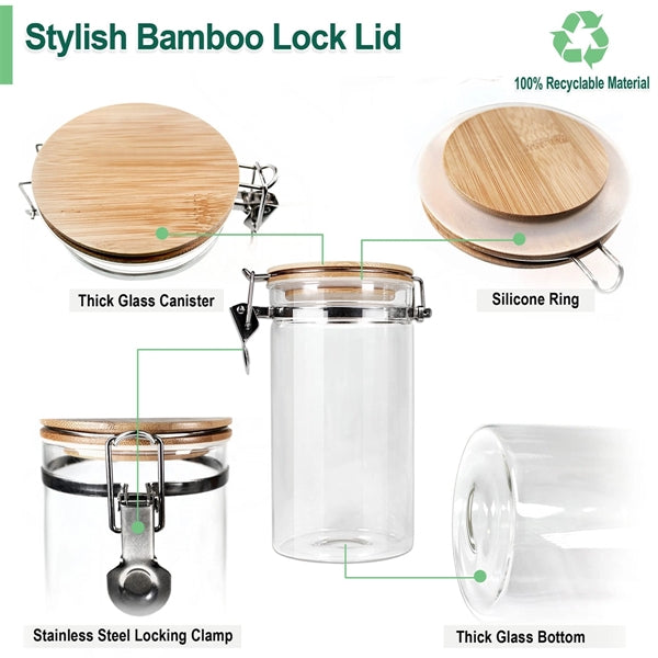 Glass Jar With Lock Lid