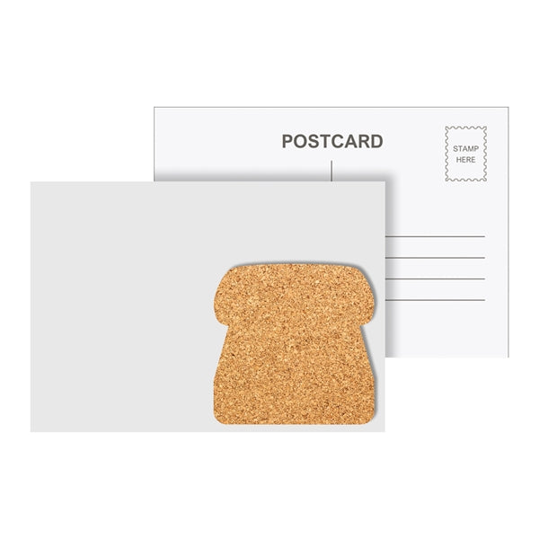 Post Card with Phone Shaped Cork Coaster
