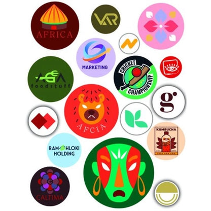 4" Round / Circle Vinyl Full Color Stickers