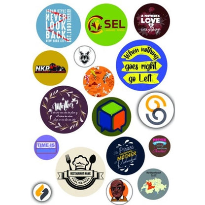 2" Round / Circle Vinyl Full Color Stickers
