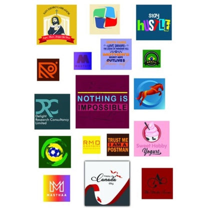 5" x 5" Square Vinyl Full Color Stickers