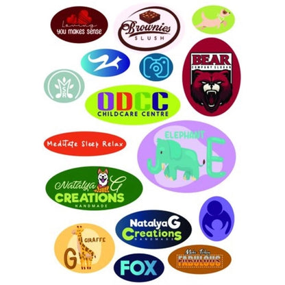 3" x 2" Oval Vinyl Full Color Stickers