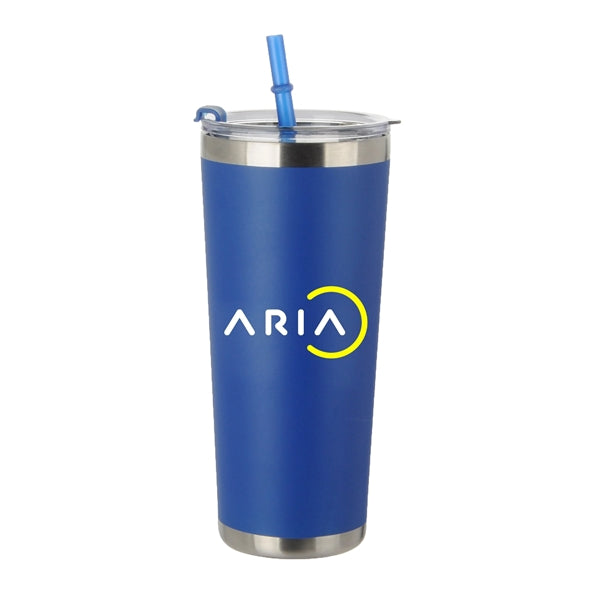 20 oz. Stainless Steel Tumbler with Straw