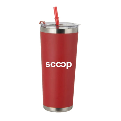 20 oz. Stainless Steel Tumbler with Straw