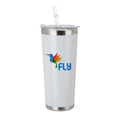 20 oz. Stainless Steel Tumbler with Straw