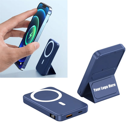 Magnetic Wireless Power Bank With Foldable Holder