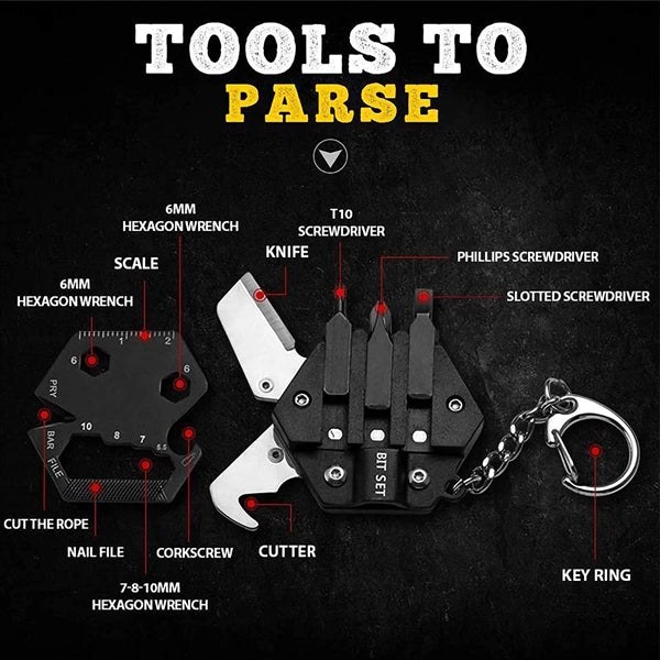 Multifunction Keychain Knife Outdoor Escape Mini Tools