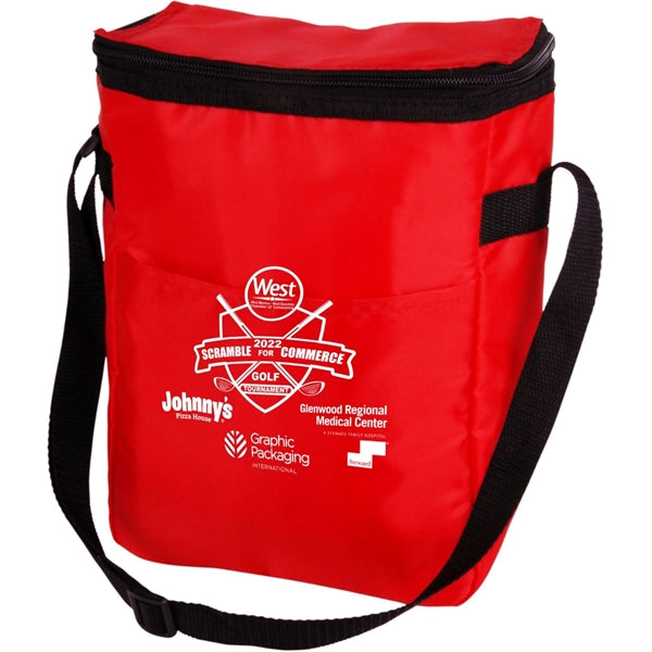 Large PEVA Lining 12-Can Insulated Cooler Bag