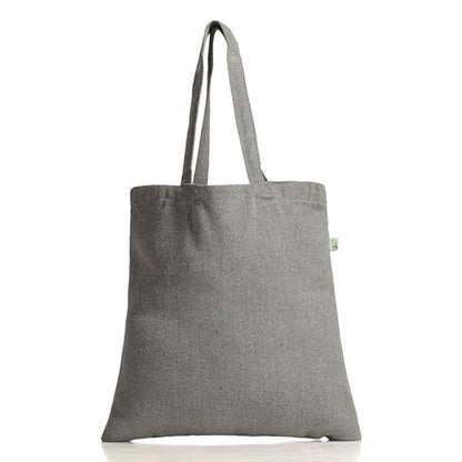 12 oz Recycled Sturdy Heather Cotton Canvas Tote Bag 15"x16"