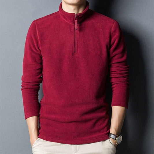 Unisex 150 GSM Flashed V Fabric Quarter Zipper Sweatshirt